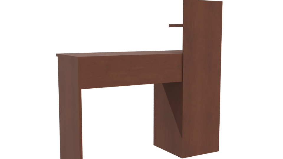 Stylish Wooden Desk Model 3D - Professional 3D Model Render 4