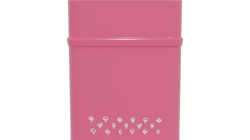 Stylish Pink Mini Fridge 3D - Professional 3D Model Render 5