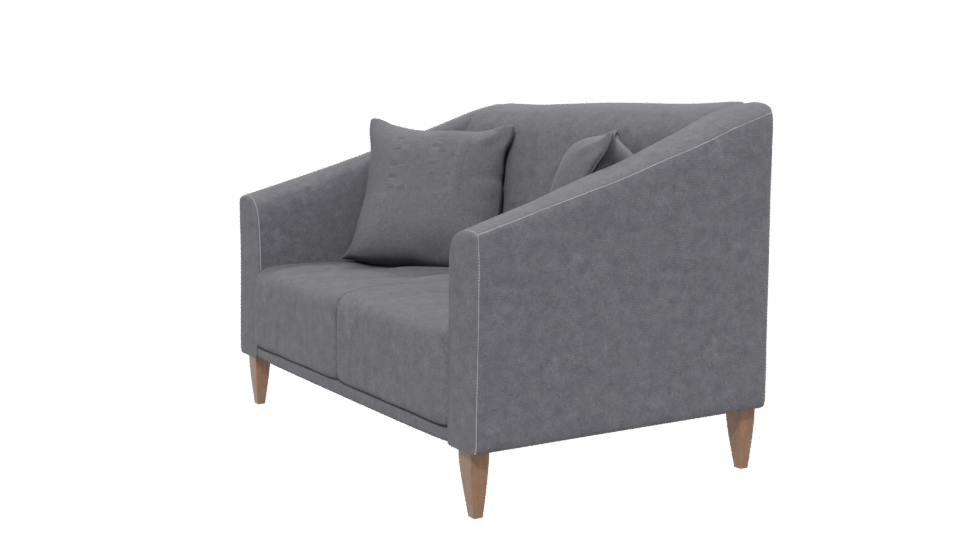 Contemporary Fabric Sofa with Geometric Cushions 3D Model - Professional 3D Model Render 13