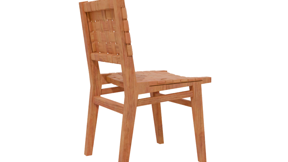 Stylish Wooden Dining Chair 3D - Professional 3D Model Render 13