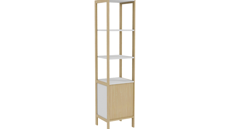 Stylish Modern Storage Shelf 3D - Professional 3D Model Render 4