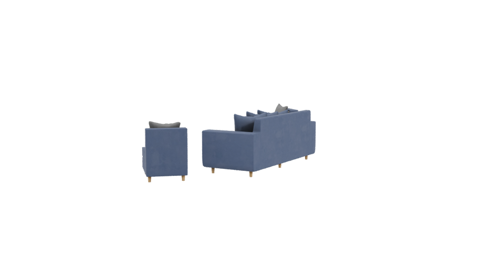 Living Room Sofa Set 3D - Professional 3D Model Render 3