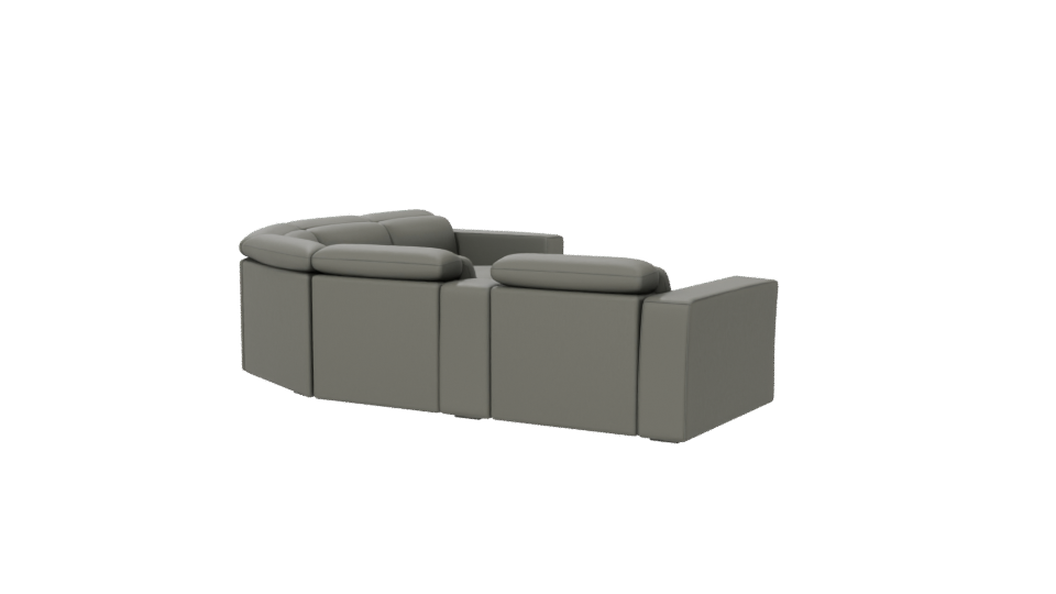 Contemporary Curved Sofa 3D Model - Professional 3D Model Render 6