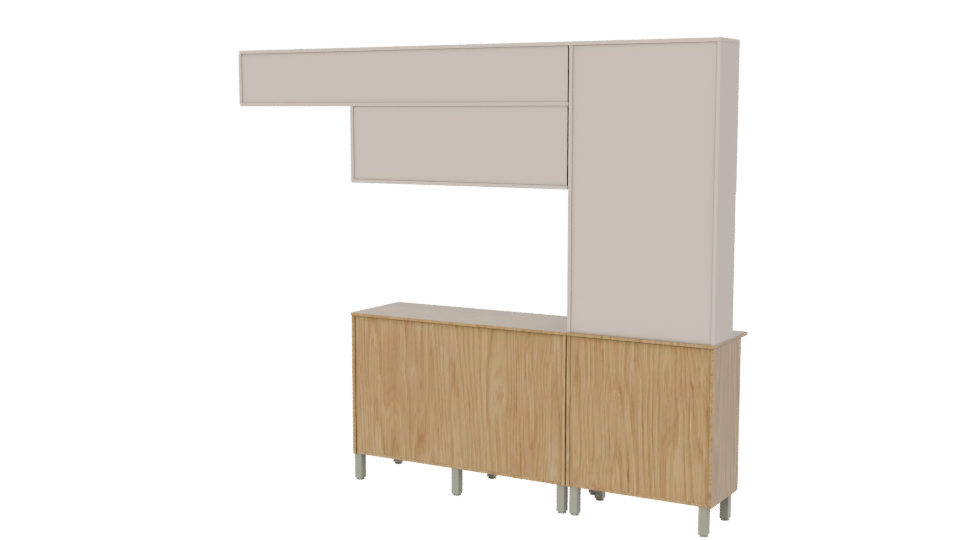 Contemporary Kitchen Cabinet Model - Professional 3D Model Render 6