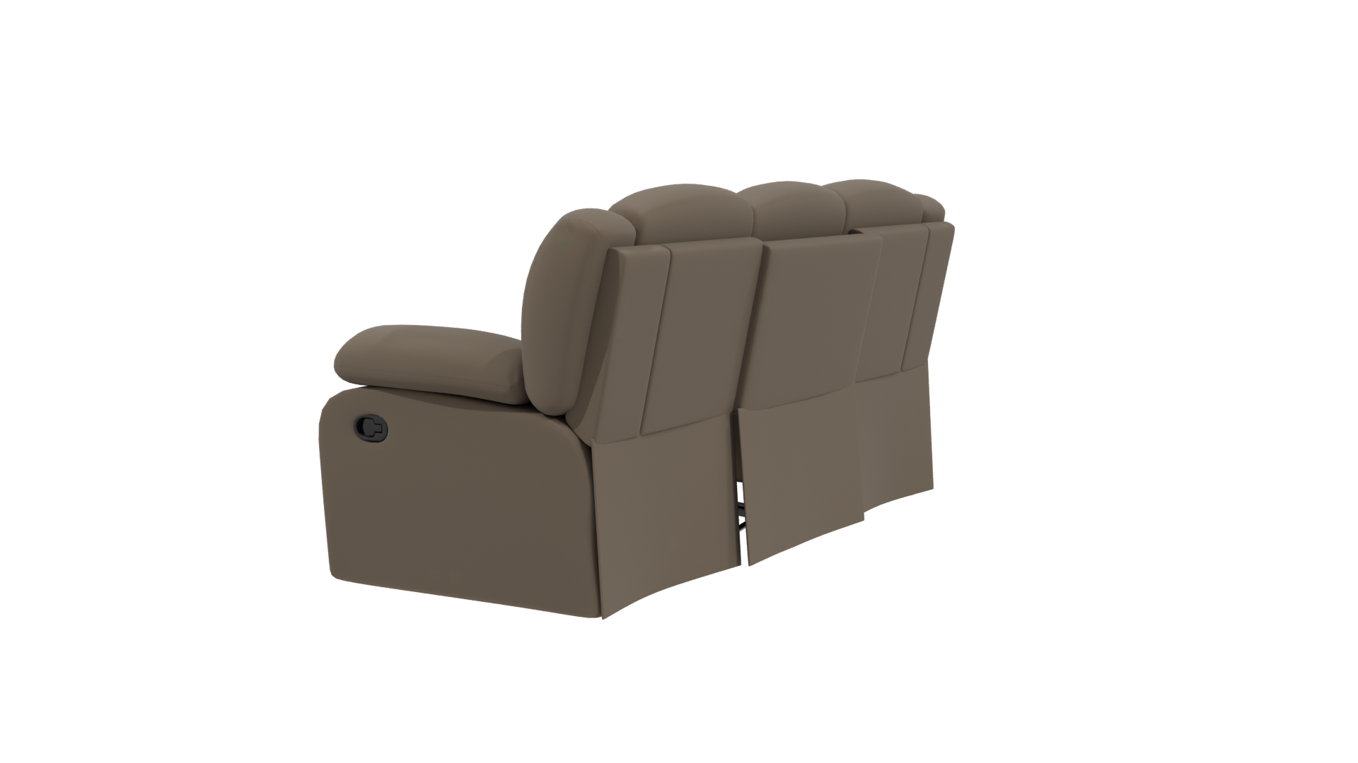 Stylish 3D Reclining Sofa Model - Professional 3D Model Render 3