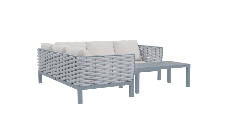 Stylish Outdoor Sofa Set 3D - Professional 3D Model Render 10
