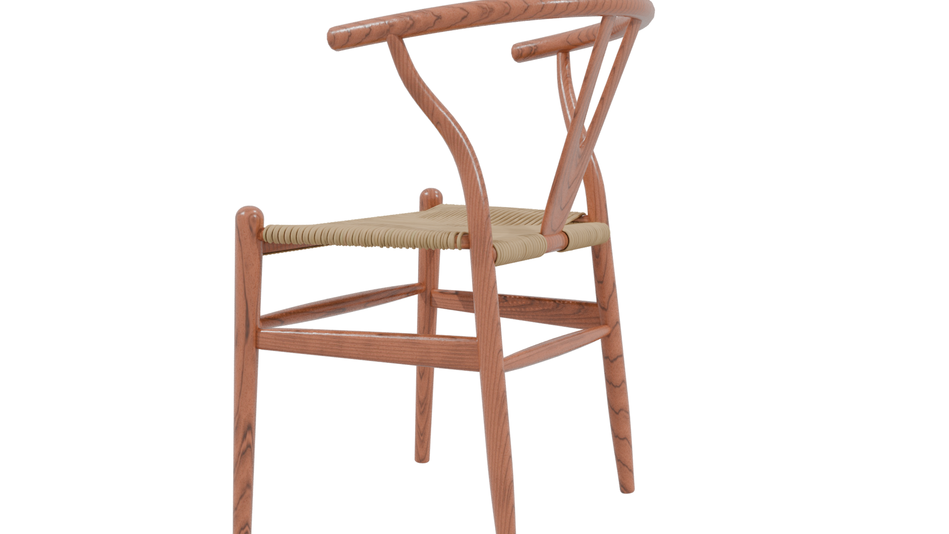 Classic Wooden Wishbone Chair 3D - Professional 3D Model Render 3