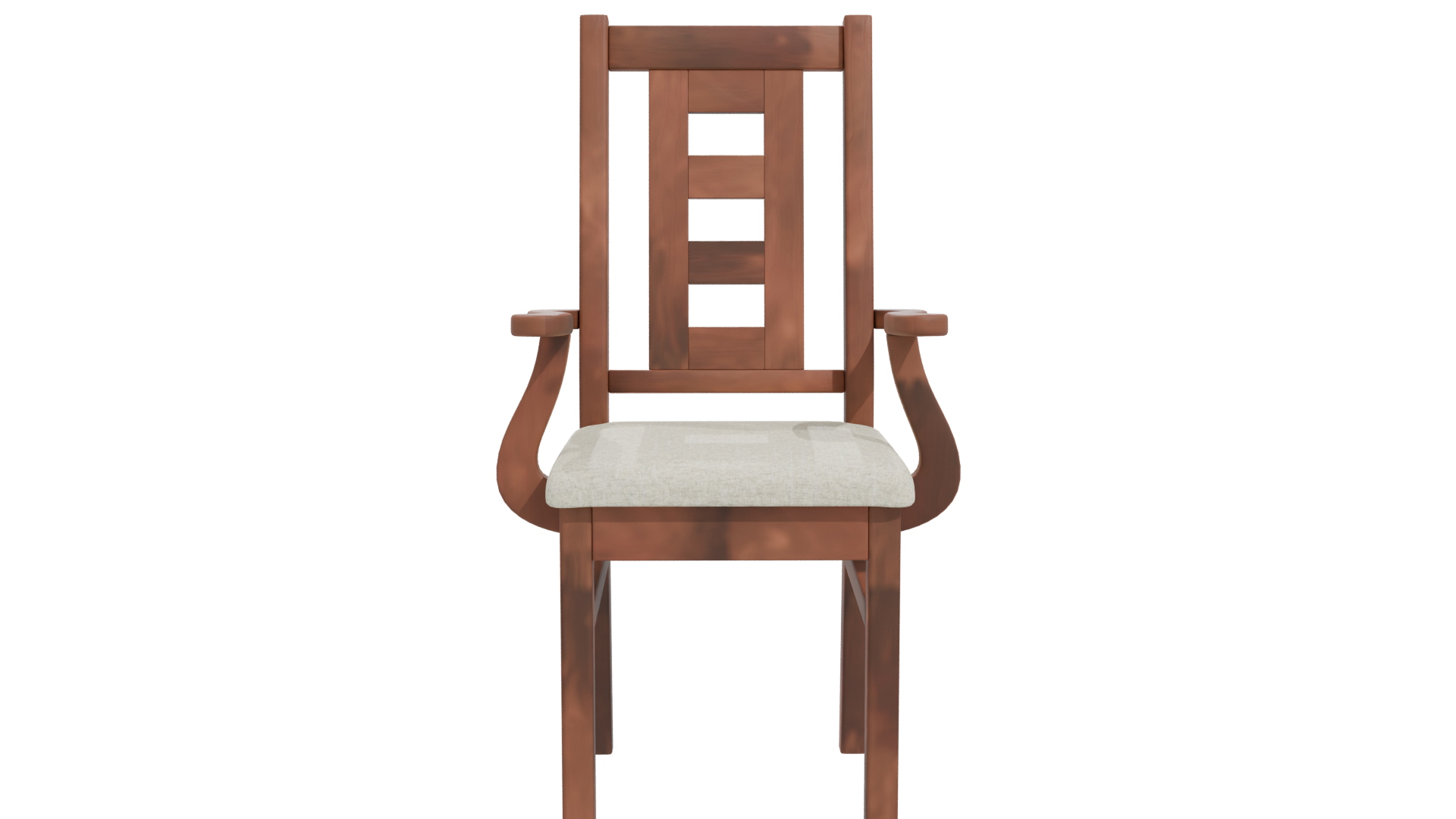 Elegant Wooden Armchair 3D Model - Professional 3D Model Render 11