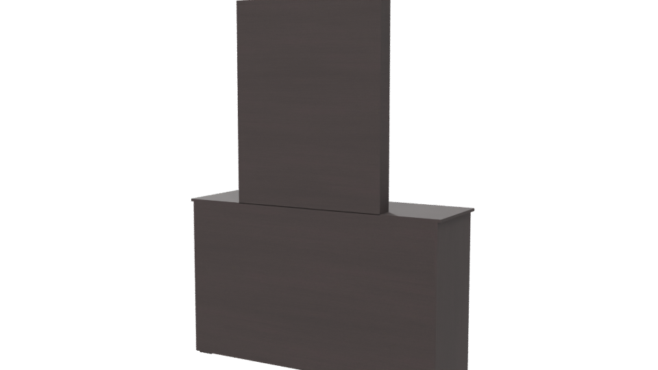 Elegant Wooden Dresser with Mirror - Professional 3D Model Render 6