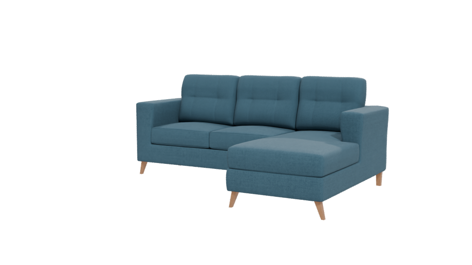 Modern Fabric Sectional Sofa 3D Model - Professional 3D Model Render 12