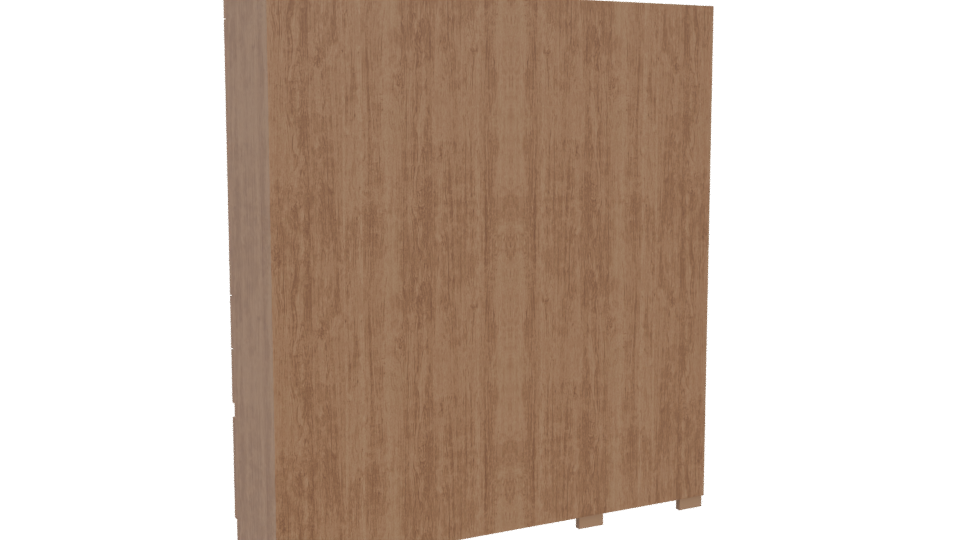 Elegant Wooden Wardrobe 3D Model - Professional 3D Model Render 4