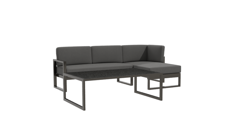 Contemporary Outdoor Sectional Sofa Set 3D Model - Professional 3D Model Render 10