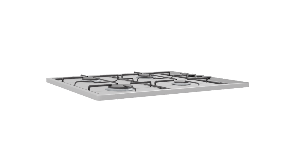 Sleek Gas Cooktop 3D Model - Professional 3D Model Render 7