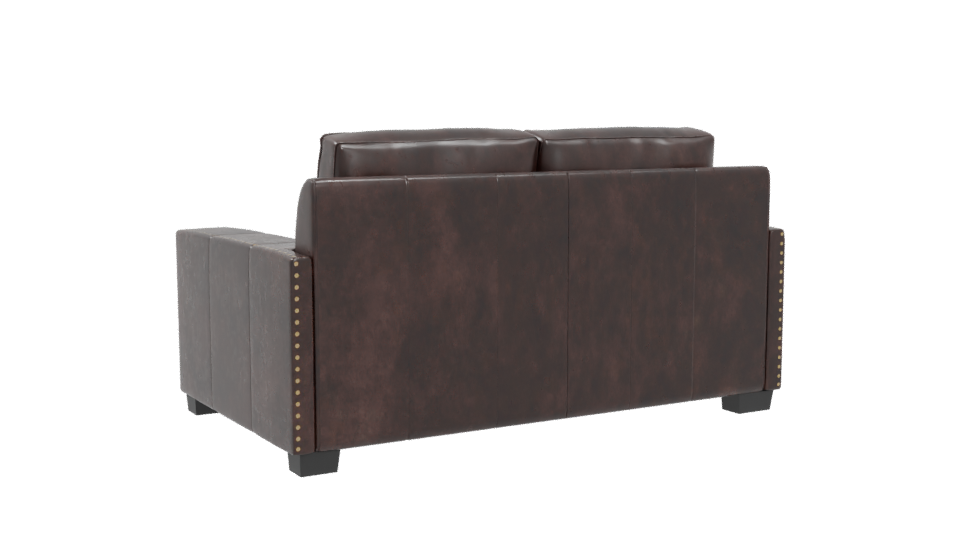 Elegant Brown Leather Sofa Model - Professional 3D Model Render 4
