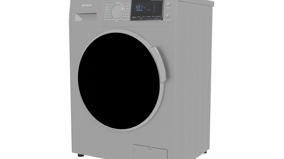 Ultra Slim Washer Dryer 3D Model - Professional 3D Model Render 12