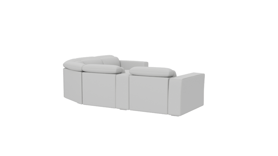 Stylish Modern Curved Sofa 3D Model - Professional 3D Model Render 6