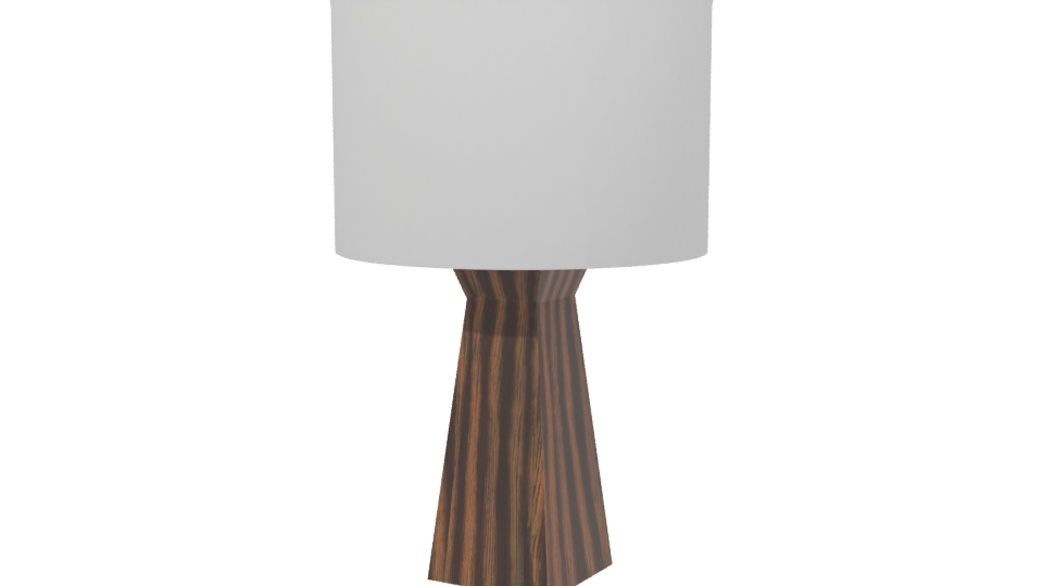 Minimalist Wooden Table Lamp 3D - Professional 3D Model Render 6