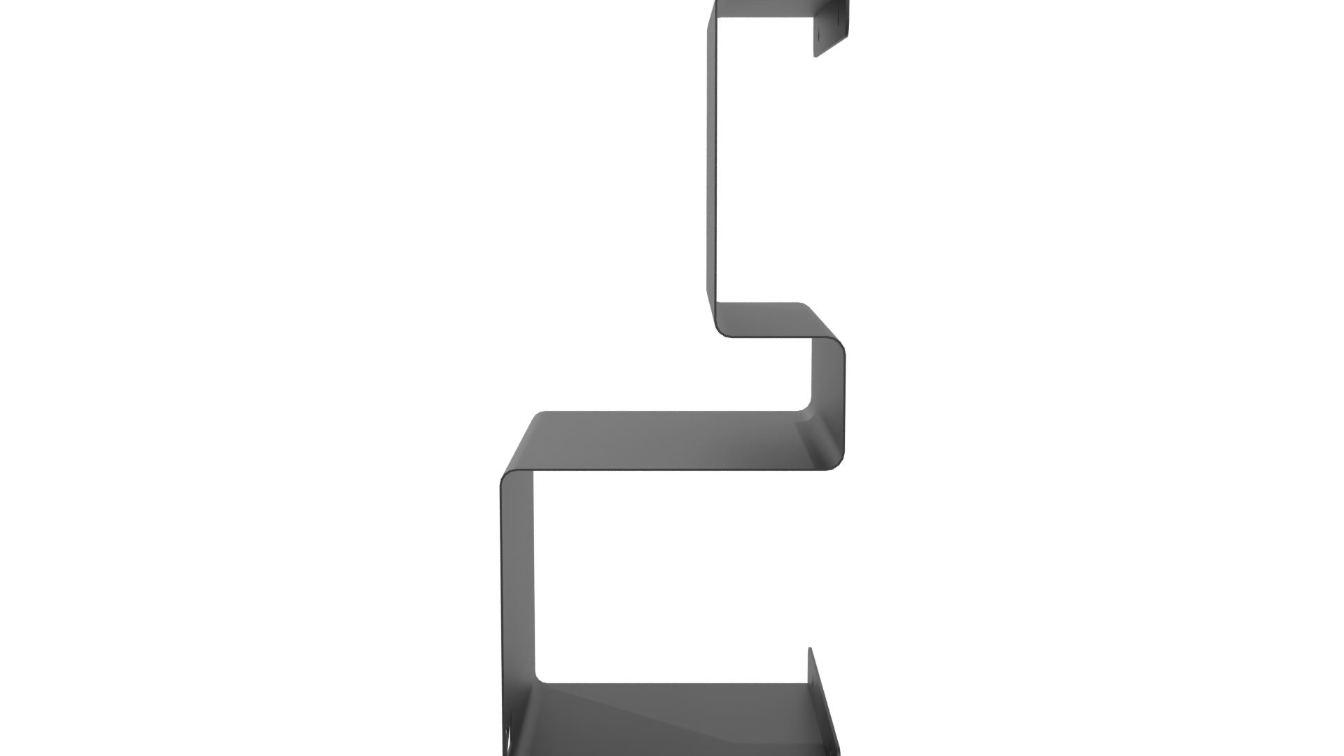 Contemporary Minimalist Metal Shelf Unit 3D Model - Professional 3D Model Render 5