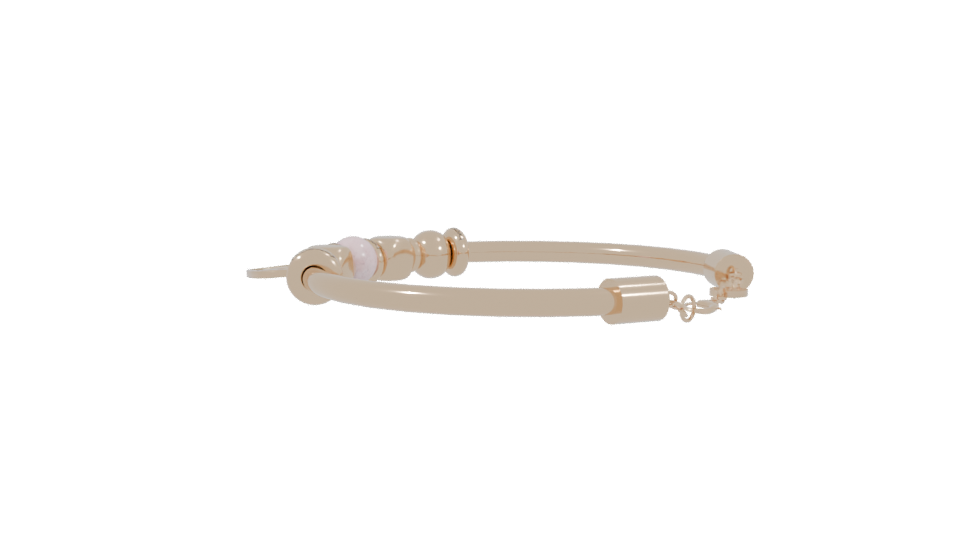 Elegant Gold Charm Bracelet 3D - Professional 3D Model Render 3