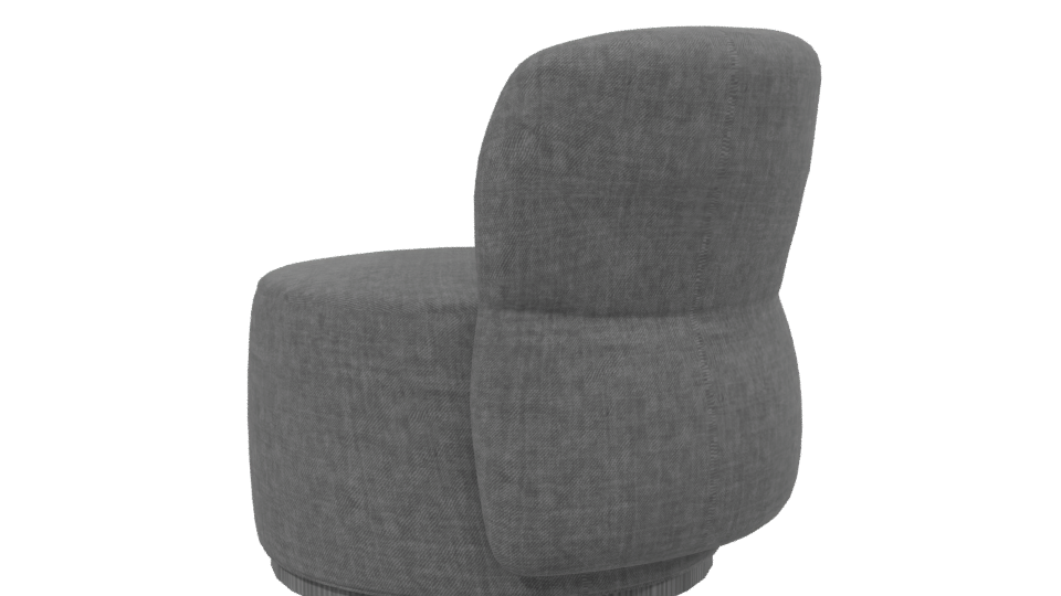 Contemporary Fabric Accent Chair 3D Model - Professional 3D Model Render 2