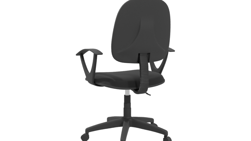 Ergonomic Black Office Chair 3D - Professional 3D Model Render 4