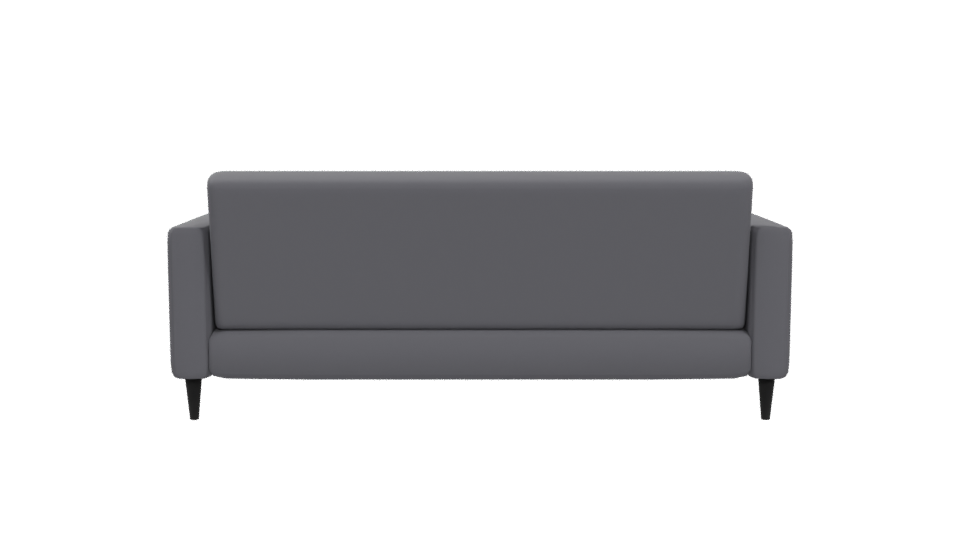 Retro Sofa with Poufs 3D Model - Professional 3D Model Render 5