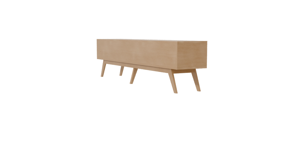 Contemporary Wooden Console Table 3D - Professional 3D Model Render 7
