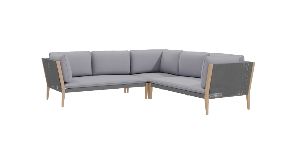 Stylish Outdoor Sectional Sofa 3D - Professional 3D Model Render 10