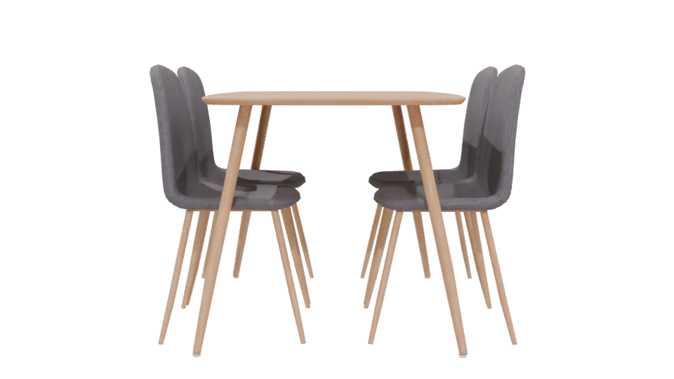 Stylish Modern Dining Set 3D - Professional 3D Model Render 5