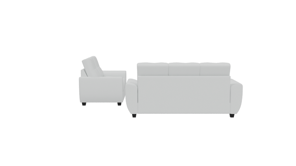 Stylish White Sofa Set 3D - Professional 3D Model Render 5