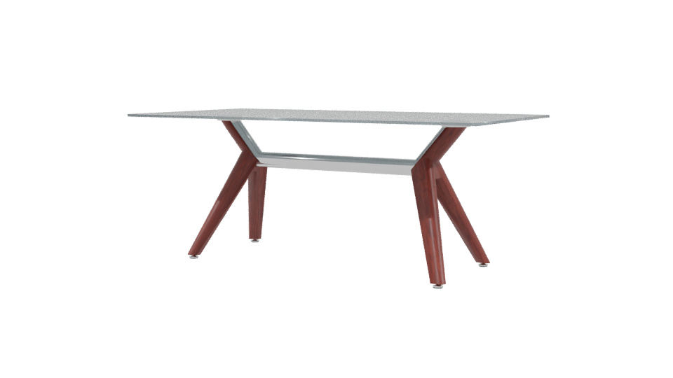 Stylish Glass Dining Table 3D - Professional 3D Model Render 3