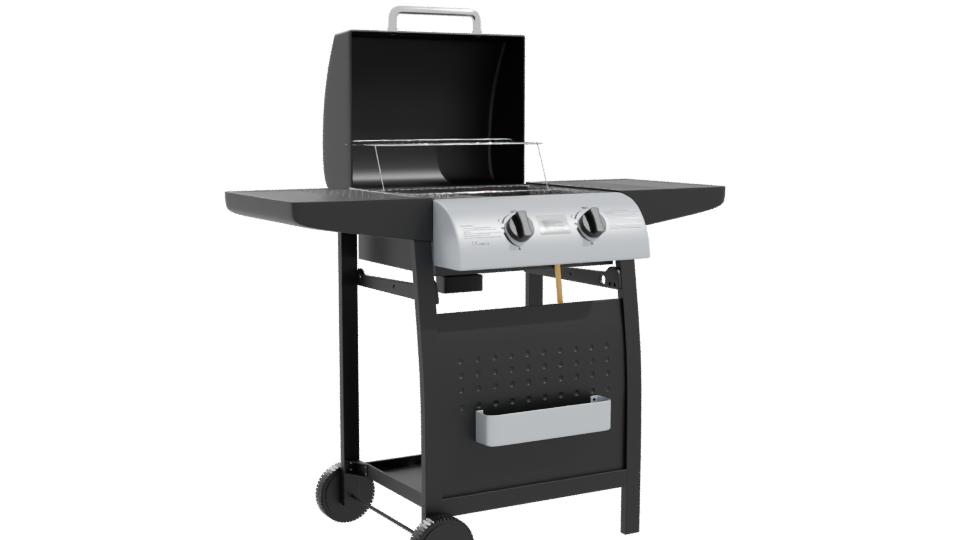 Gas Grill 2 Burners 3D Model - Professional 3D Model Render 10