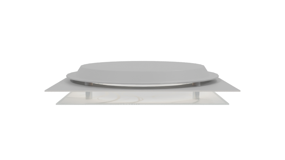 Stylish Circular Ceiling Light Fixture - Professional 3D Model Render 2