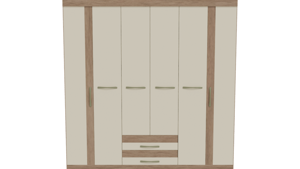 Stylish Modern Wardrobe Cabinet 3D Model - Professional 3D Model Render 11
