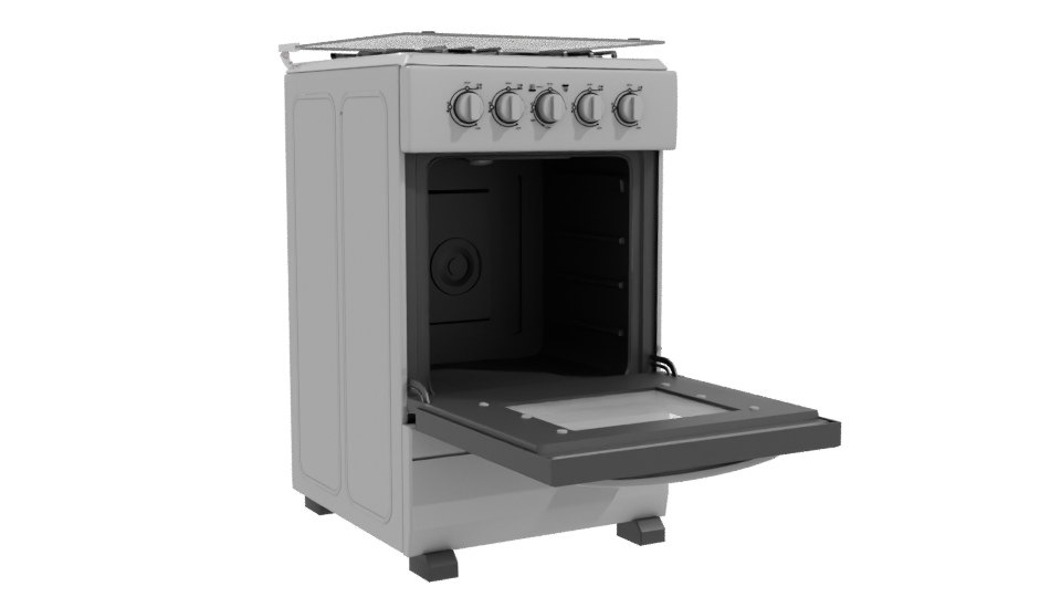 Stylish Gas Oven 3D Model - Professional 3D Model Render 10