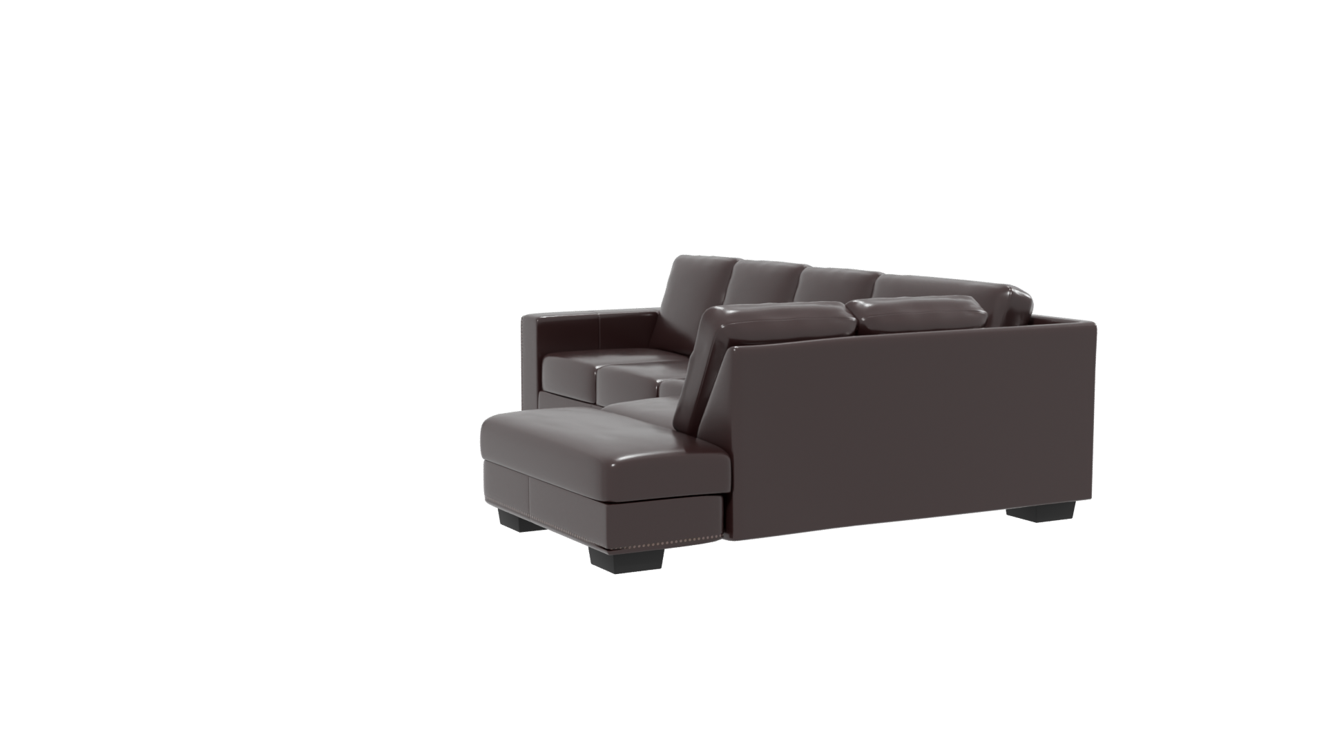 Luxurious Leather Sectional Sofa 3D Model - Professional 3D Model Render 13