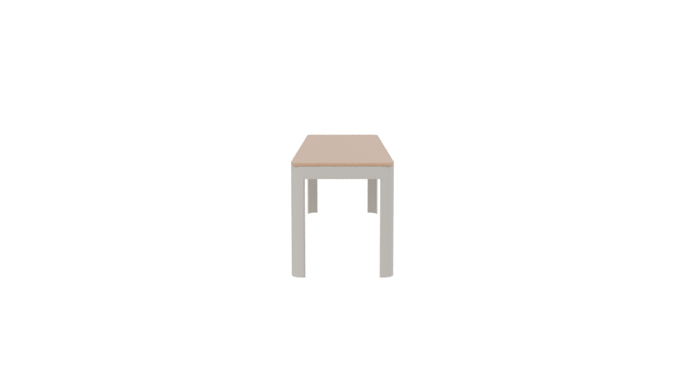 Stylish Wooden Outdoor Bench Model - Professional 3D Model Render 2
