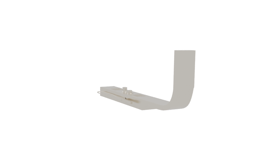 Sleek Metal Wall Bench 3D - Professional 3D Model Render 4