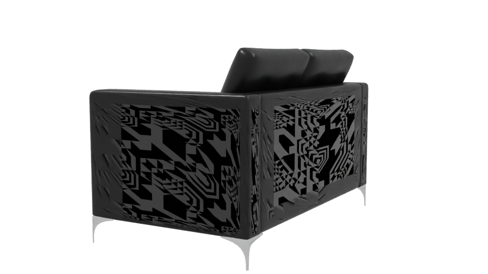 Stylish Blue Fabric Sofa 3D - Professional 3D Model Render 3