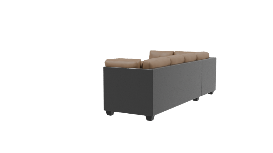 Cozy Sectional Sofa 3D Model - Professional 3D Model Render 3