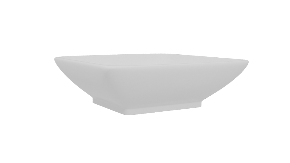 Minimalist White Basin 3D Model - Professional 3D Model Render 4