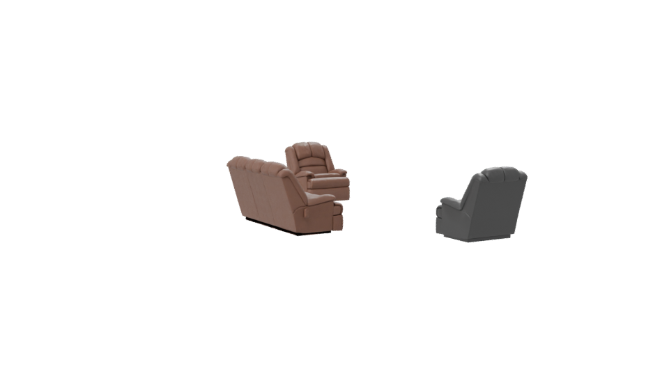 Elegant Reclining Sofa Set 3D - Professional 3D Model Render 7