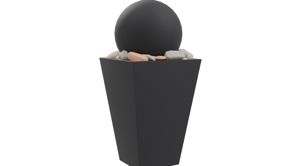 Contemporary Decorative Planter Model - Professional 3D Model Render 10