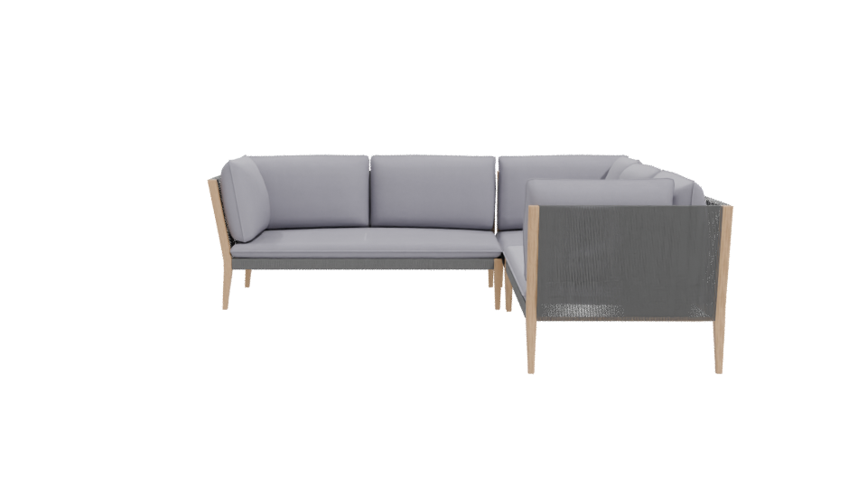 Stylish Outdoor Sectional Sofa 3D - Professional 3D Model Render 11