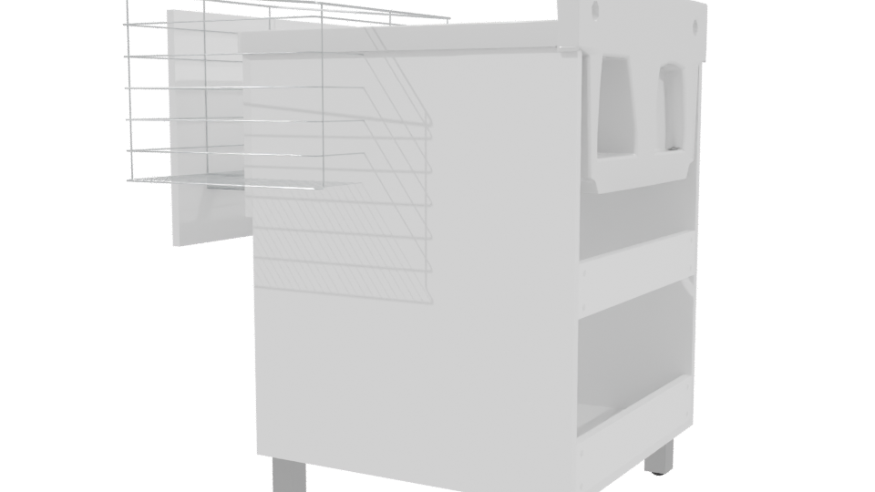 Stylish Modern Office Cabinet 3D - Professional 3D Model Render 3