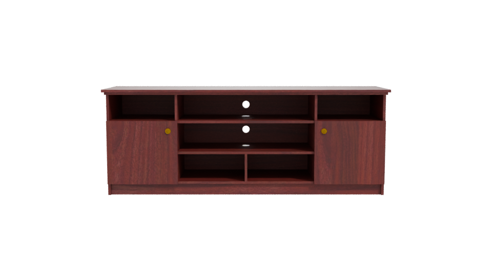 Modern Wooden TV Cabinet Model - Professional 3D Model Render 11