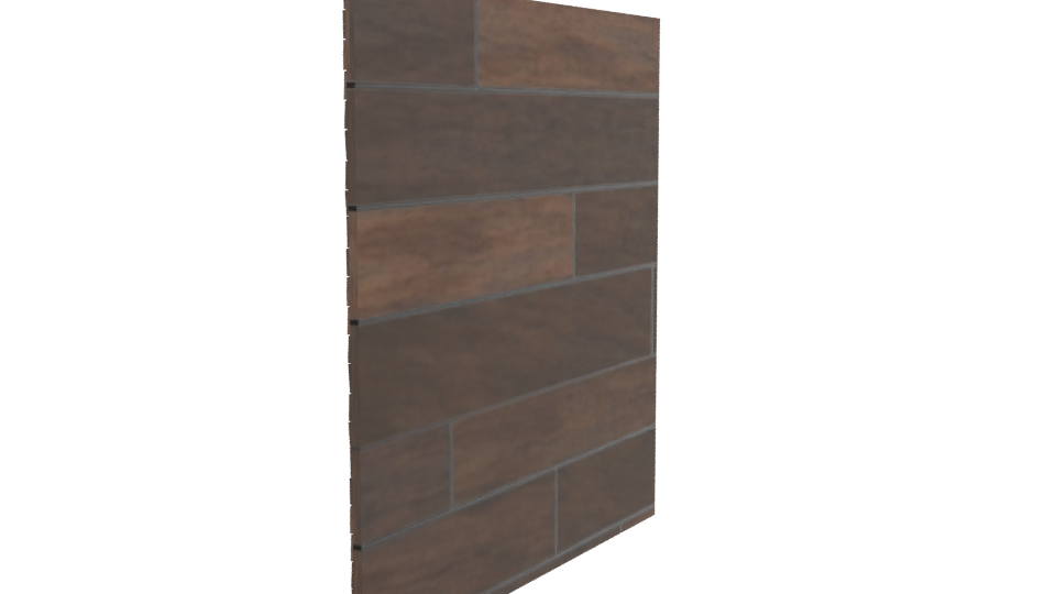 Stylish Rustic Wooden Wall Panel 3D Model - Professional 3D Model Render 3