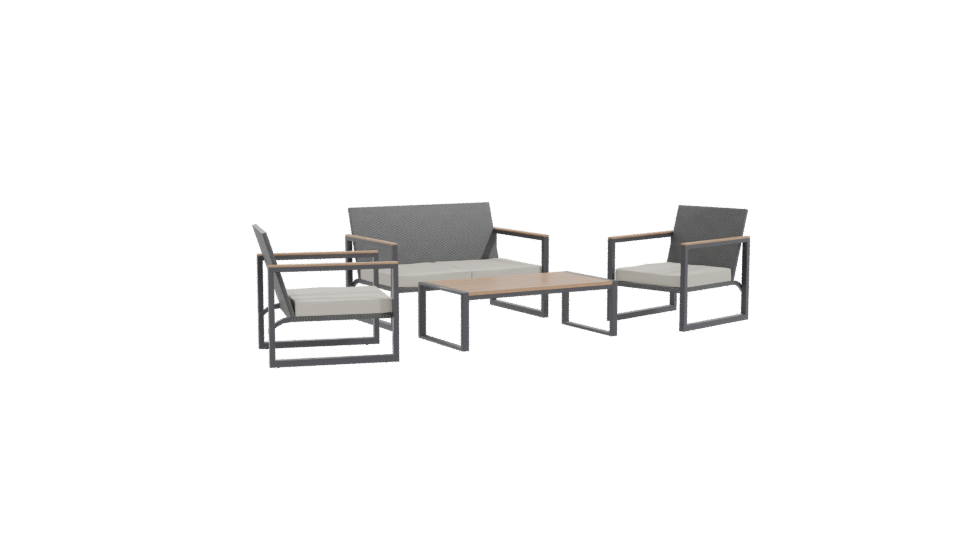 Stylish Outdoor Furniture Set - Professional 3D Model Render 10