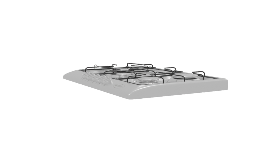 Stylish Modern Gas Cooktop 3D Model - Professional 3D Model Render 13