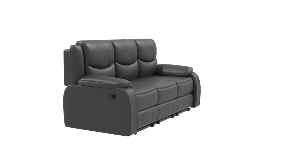 Reclinable Leather Sofa 3D Model - Professional 3D Model Render 9